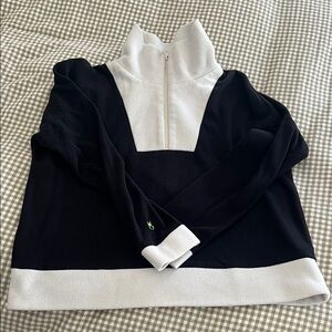 Dudley Stephens Black and White Fleece Pullover